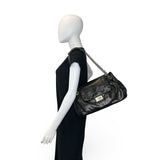 CHANEL: Perforated Calfskin Drill Accordion Flap Bag