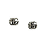 GUCCI: Sterling Silver GG Marmont Stud Earrings