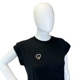 Crystal LV Heart Brooch