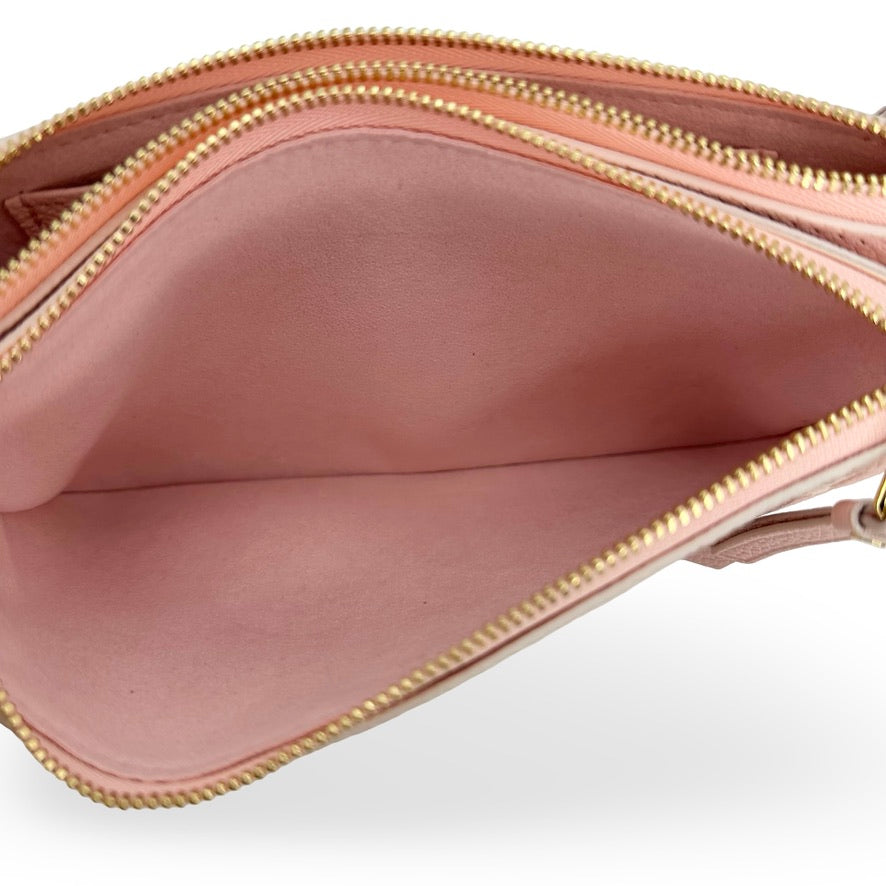 LOUIS VUITTON: Monogram Empreinte Double Zip Pochette