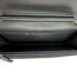 CHANEL: Quilted Caviar French New Wave Wallet on a Chain