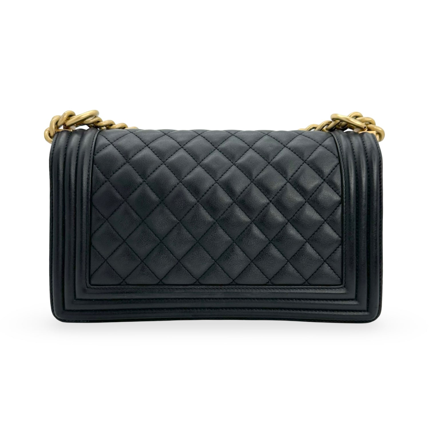 Chanel Quilted Lambskin Old Medium Boy Bag