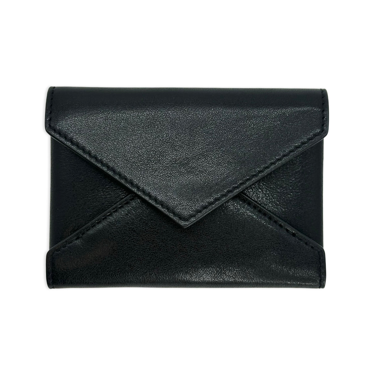 SAINT LAURENT: Calfskin Letter Card Case Wallet