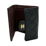 Quilted Caviar Classic Flap Wallet
