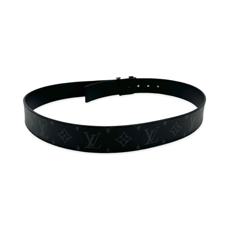 LOUIS VUITTON: Monogram Eclipse LV Initiales Belt