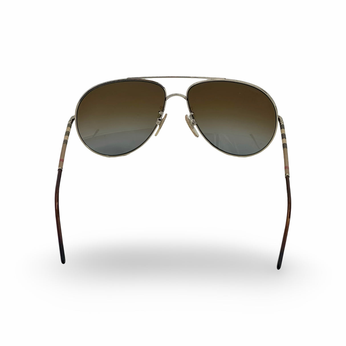 BURBERRY: Check Aviator Sunglasses