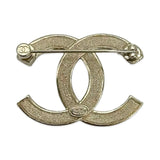 Crystal Chain CC Brooch