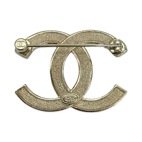 Crystal Chain CC Brooch