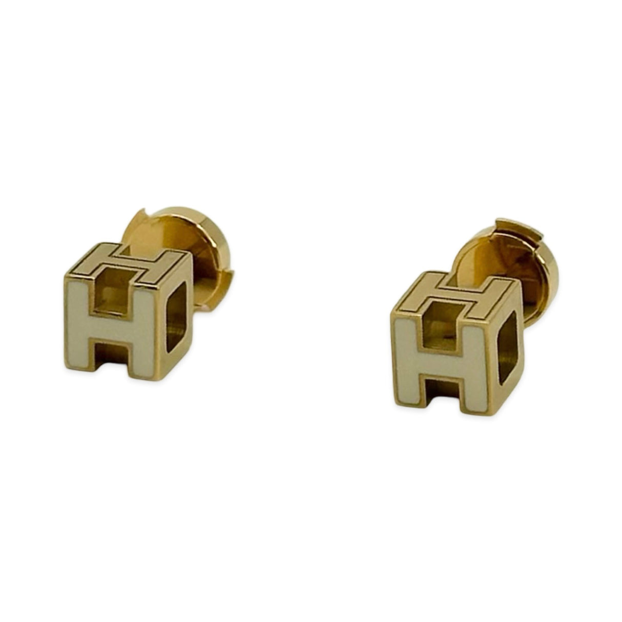 Cage a'Ache H Cube Earrings