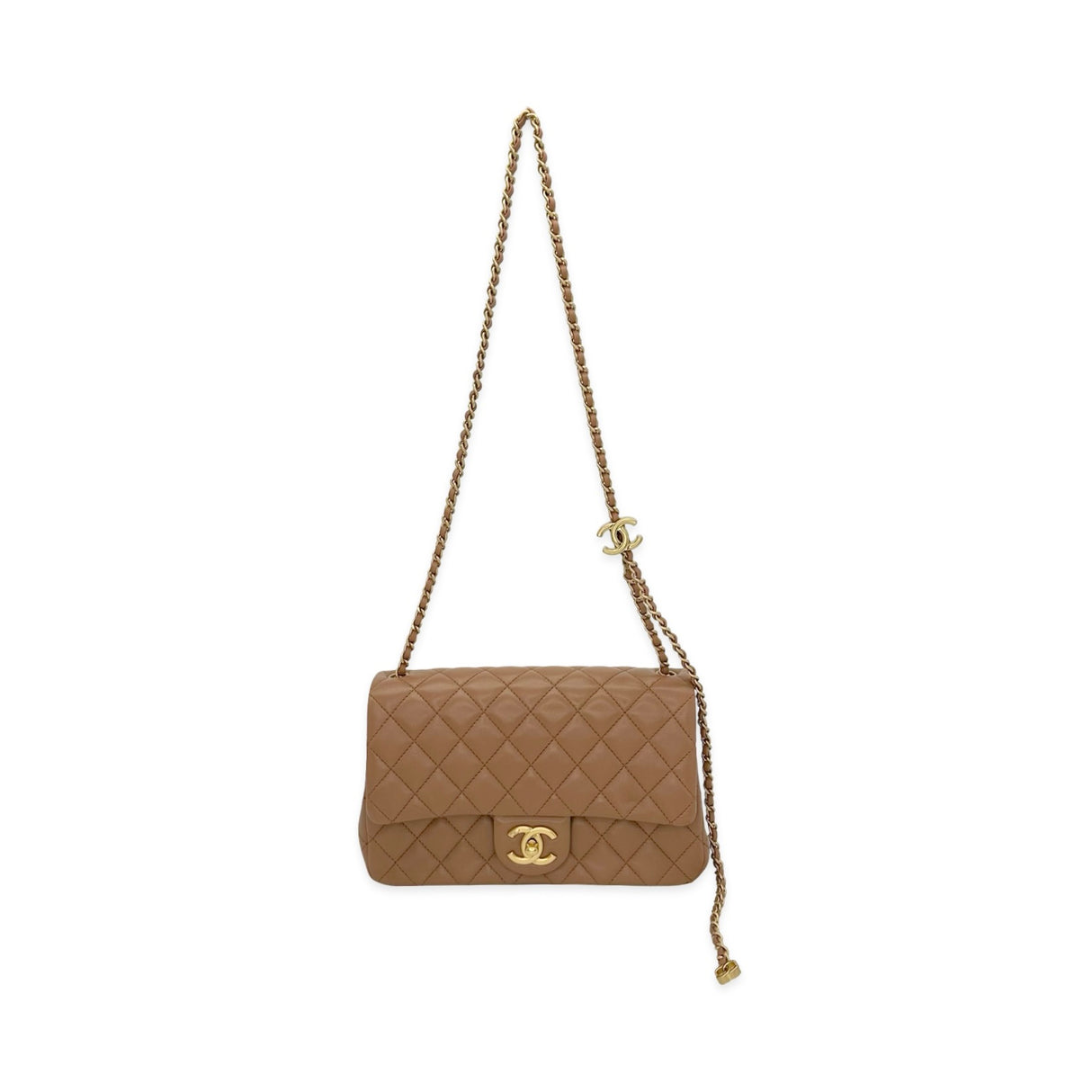 Quilted Lambskin CC Crush Small Single Flap Bag