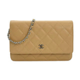 Quilted Caviar Classic Wallet on a Chain