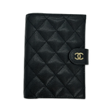CHANEL: Quilted Caviar Classic Passport Holder Wallet
