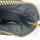 SAINT LAURENT: Quilted Leather Cassandre Zip Key Pouch