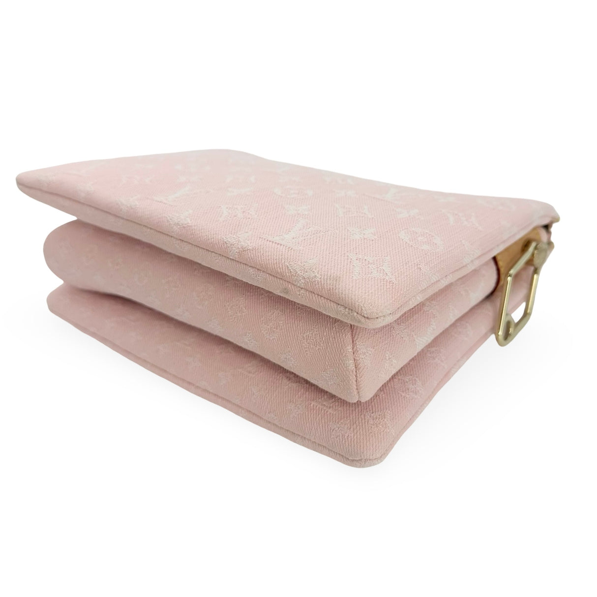 LOUIS VUITTON: Denim Monogram Coussin PM