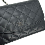 Quilted Lambskin Classic Wallet on a Chain Clutch