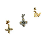 LOUIS VUITTON: Crystal Love Letters Timeless Stud Earrings Set