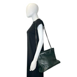 SAINT LAURENT: Crinkle Leather Niki Shopper Tote
