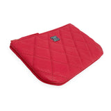 CHANEL: Quilted Caviar Small O Case Zip Pouch