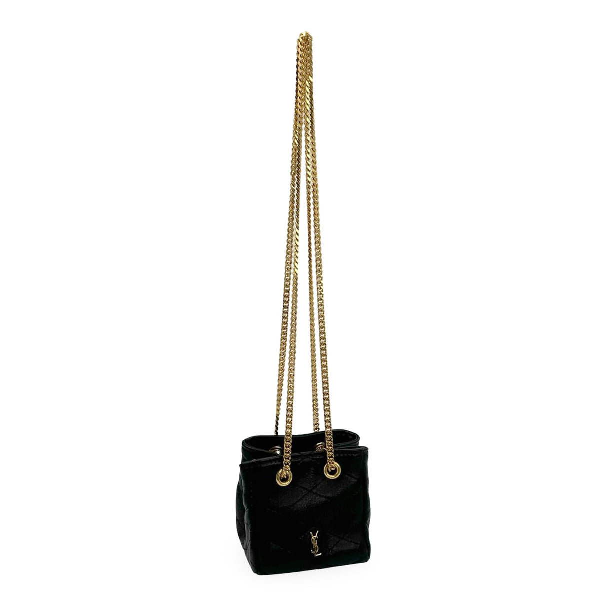 SAINT LAURENT: Quilted Lambskin Baby Bucket Bag