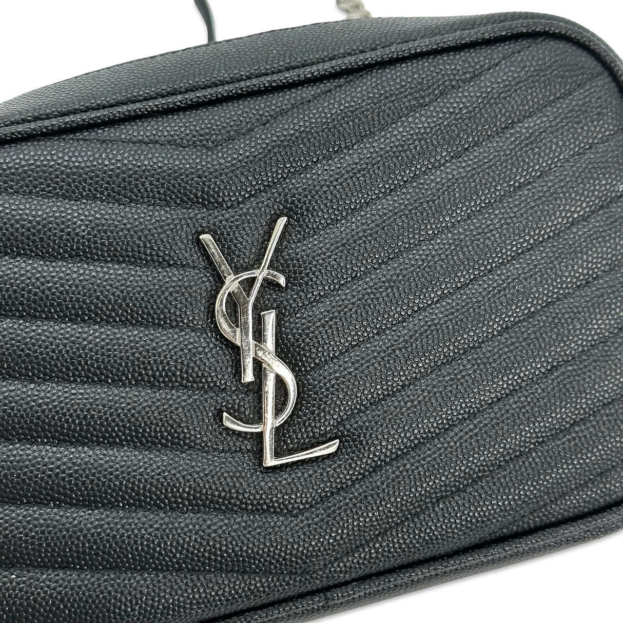 SAINT LAURENT: Grain de Poudre Mini Lou Camera Bag
