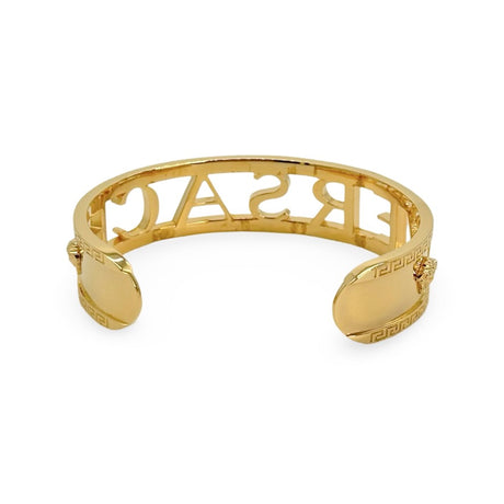 VERSACE: Logo Cuff Bracelet