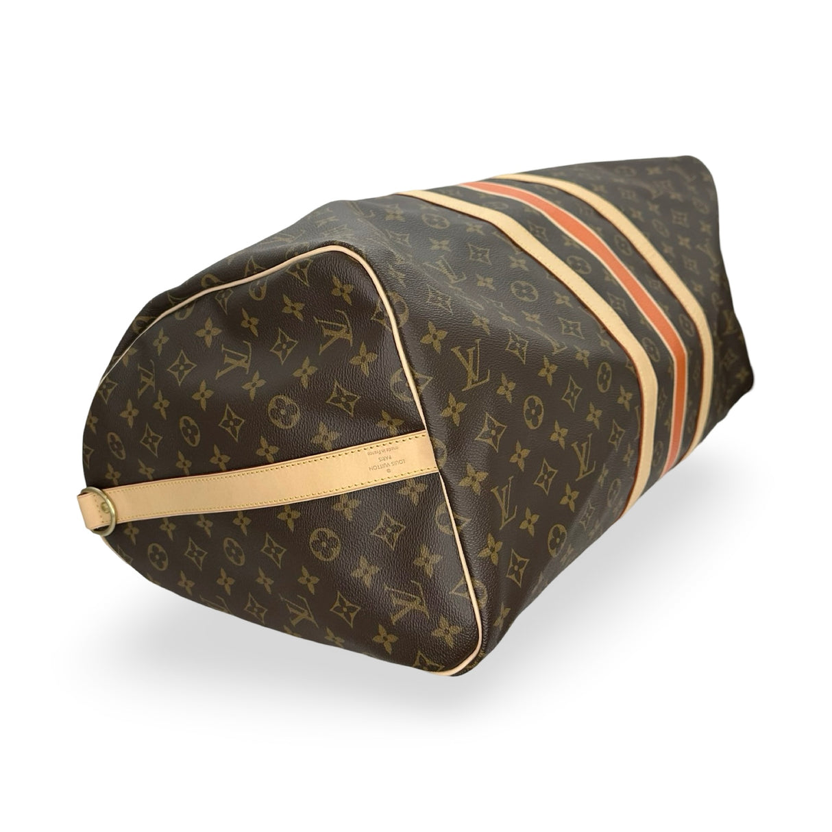 LOUIS VUITTON: Monogram Stripe Keepall Bandouliere 55