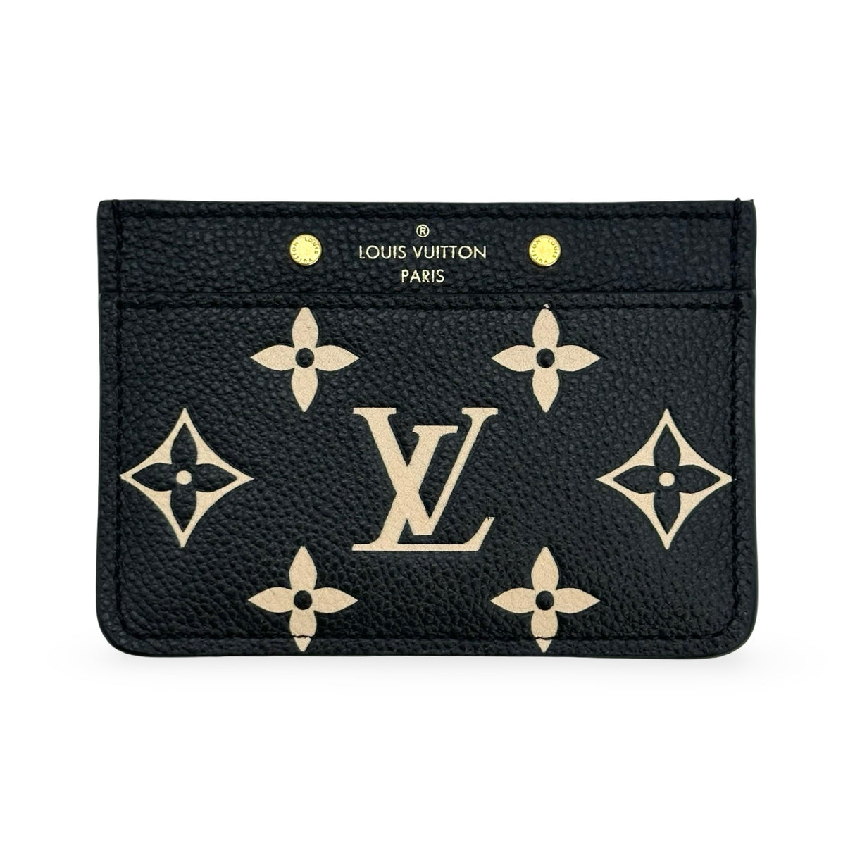 LOUIS VUITTON: Monogram Empreinte Bicolor Card Holder
