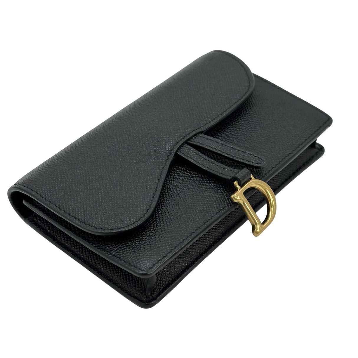 Grained Leather Saddle Belt Pouch