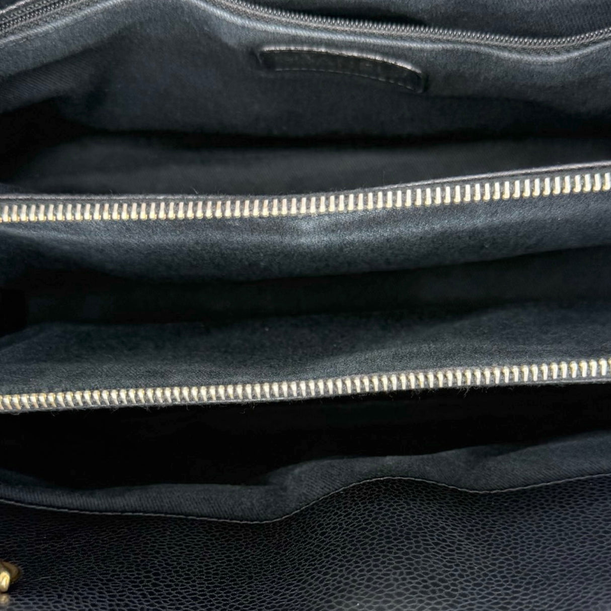 CHANEL: Quilted Caviar Timeless CC Soft Shopper