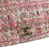 Tweed Pearl Handle Flap Bag