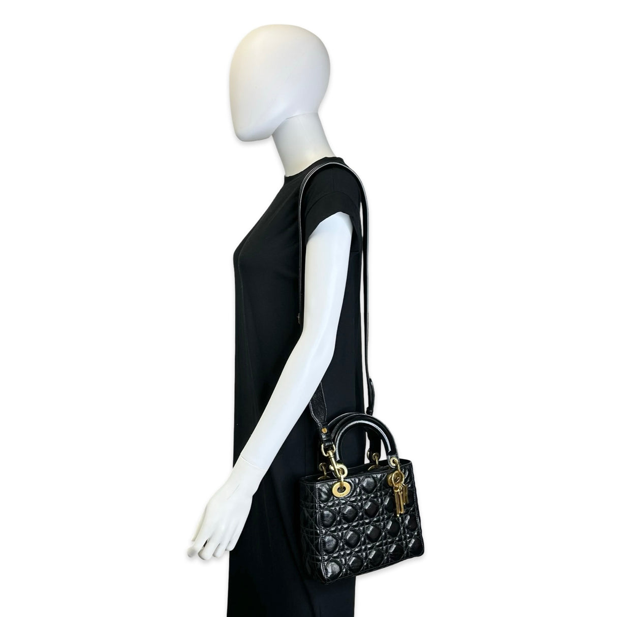 Cannage Calfskin Small Badges Lady Dior