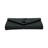 SAINT LAURENT: Grain de Poudre Cassandre Large Flap Wallet