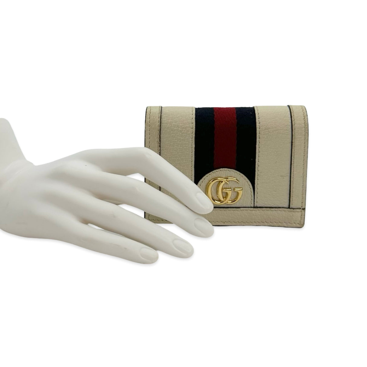GUCCI: Leather Ophidia Compact Wallet