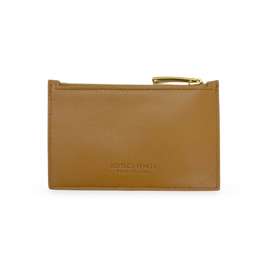 BOTTEGA VENETA: Intrecciato Zip Top Card Holder