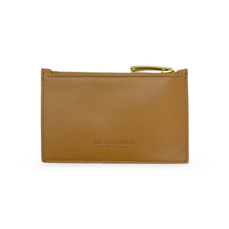 BOTTEGA VENETA: Intrecciato Zip Top Card Holder
