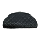 CHANEL: Quilted Caviar CC Timeless Clutch