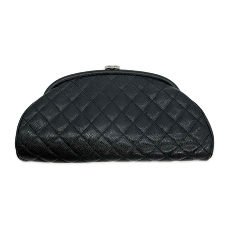 CHANEL: Quilted Caviar CC Timeless Clutch
