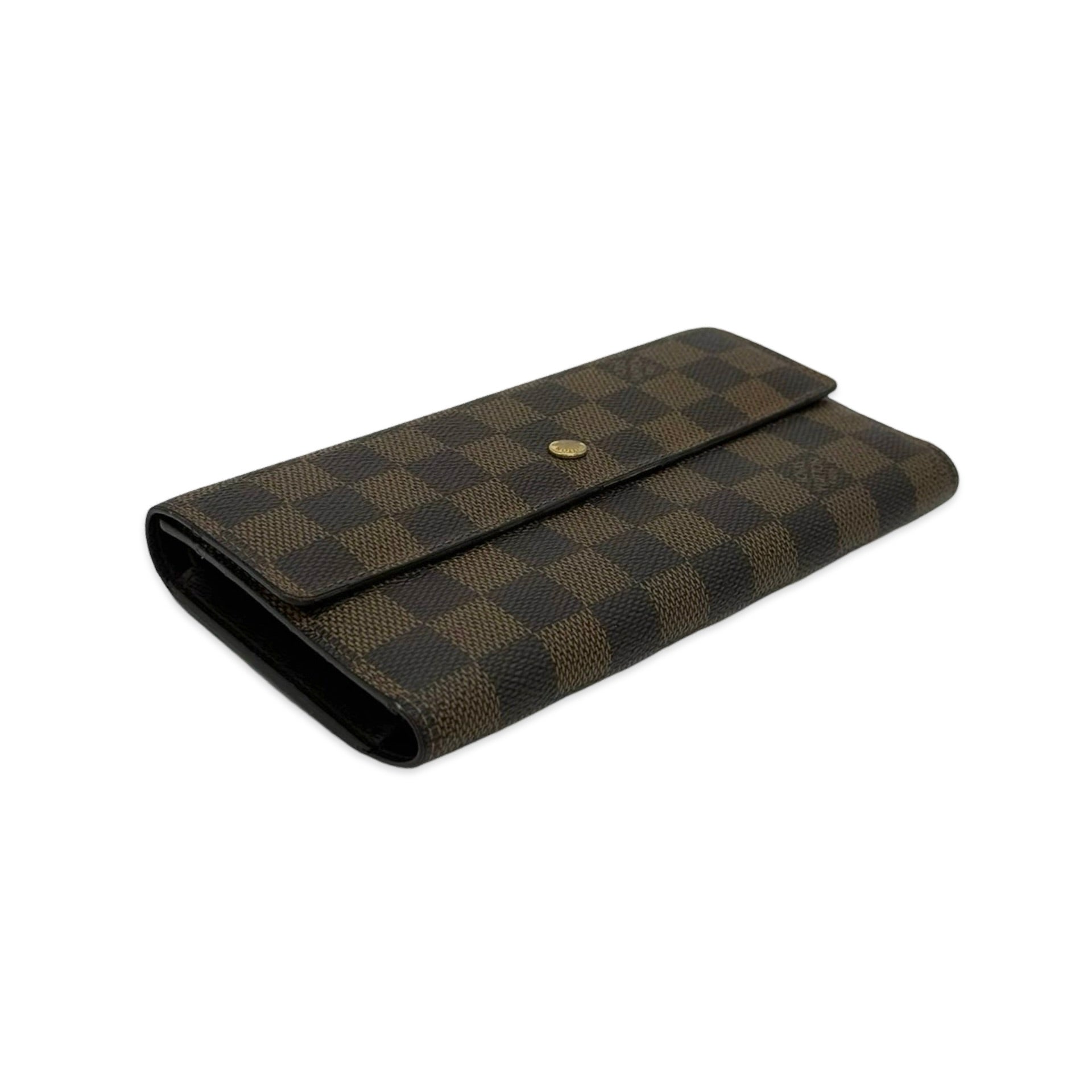 Louis Vuitton Damier Ebene Sarah Wallet offers Crossbody