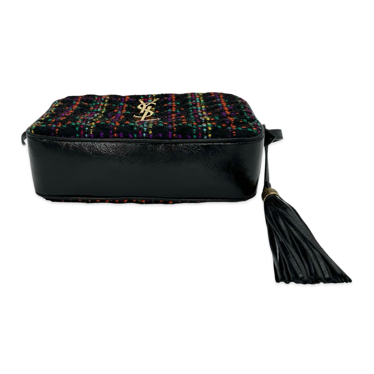 SAINT LAURENT: Tweed Small Lou Camera Bag