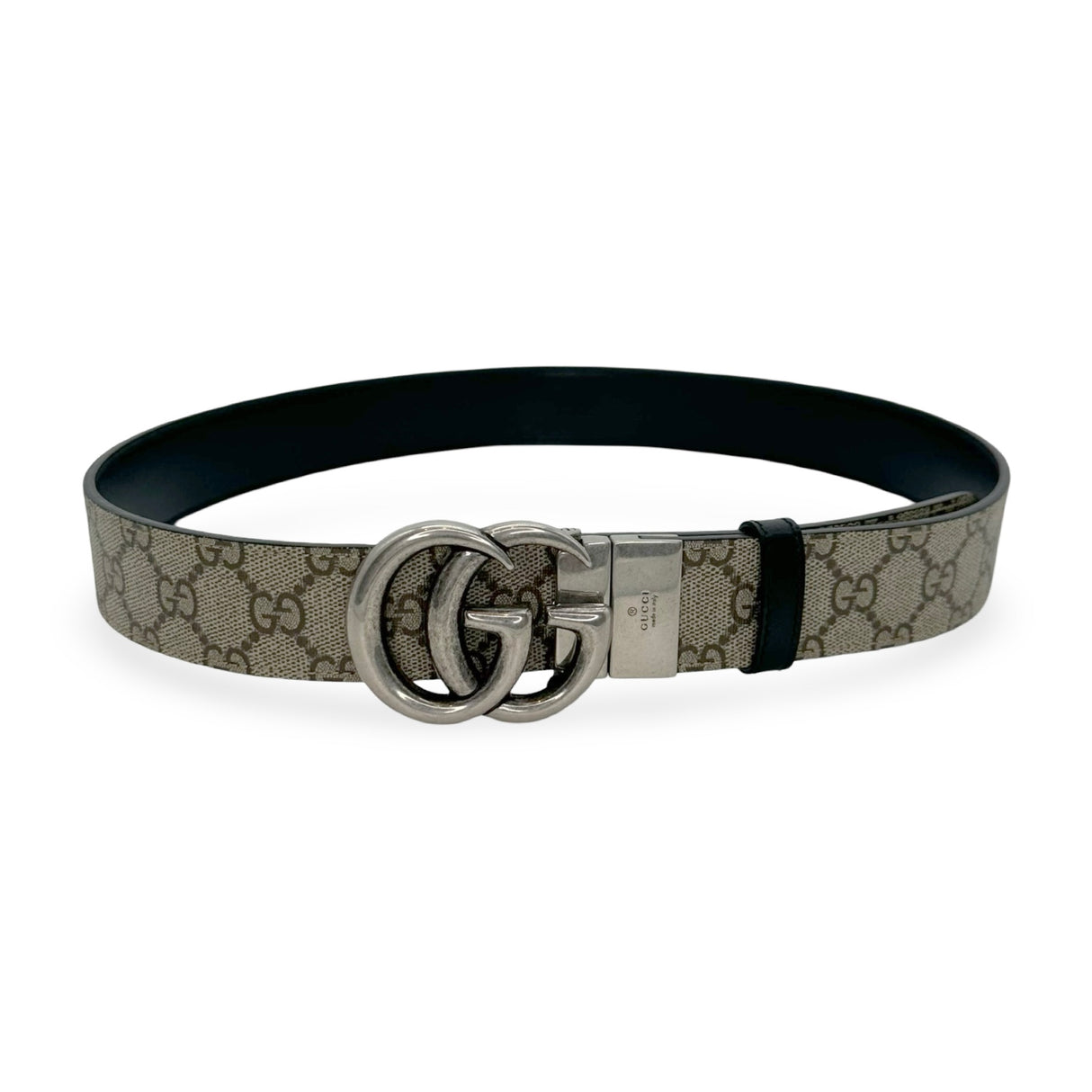 GUCCI: GG Supreme Double G Reversible Belt