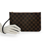 LOUIS VUITTON: Damier Ebene Neverfull Pochette