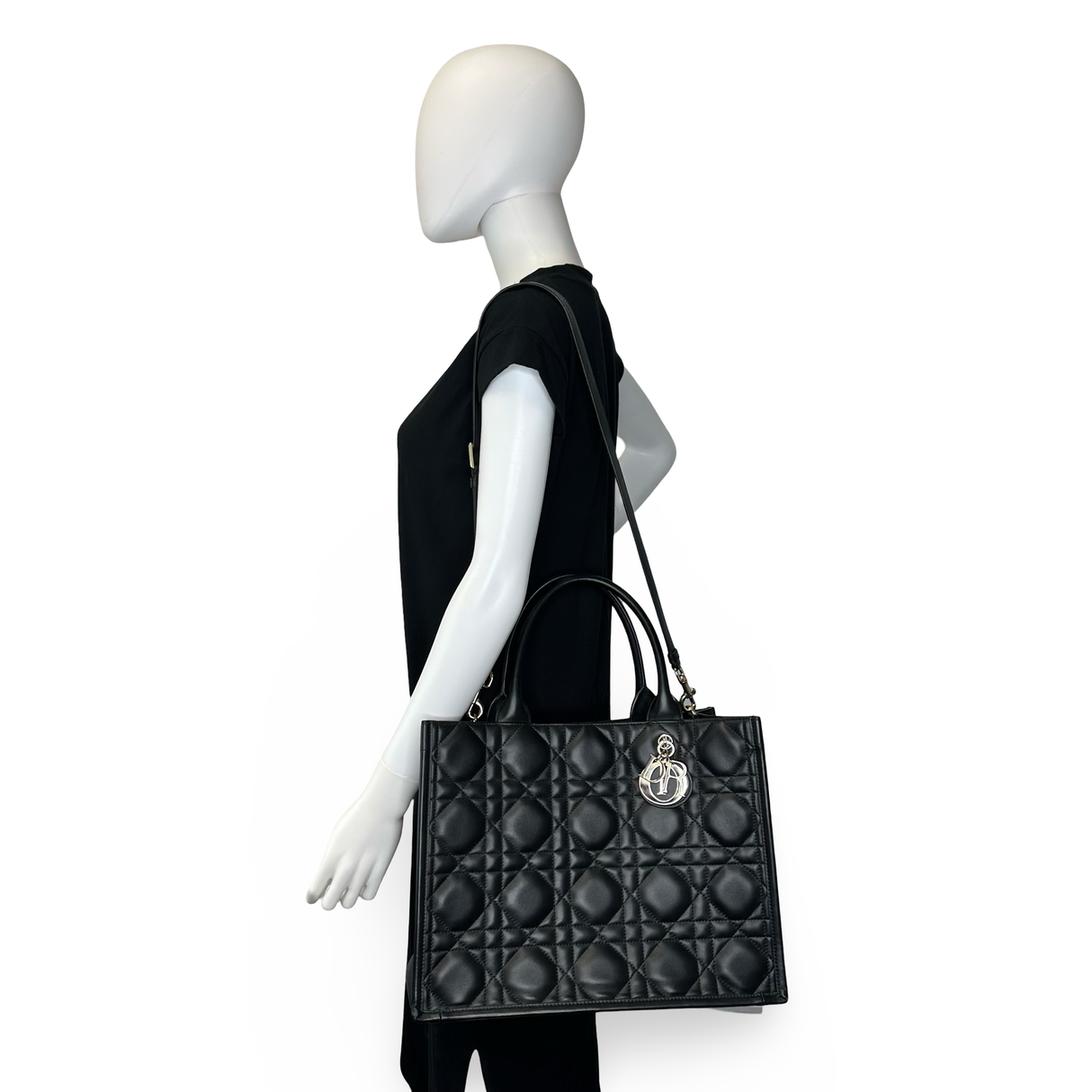 CHRISTIAN DIOR: Macrocannage Calfskin Medium Book Tote