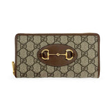 GUCCI: GG Supreme Horsebit 1955 Zip Around Wallet
