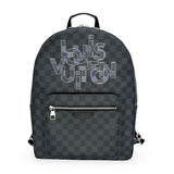 LOUIS VUITTON: Damier Graphite Logo Josh Backpack