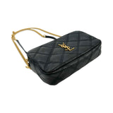 SAINT LAURENT: Quilted Lambskin Mini Becky Double Zip Crossbody