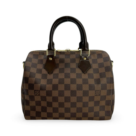 LOUIS VUITTON: Damier Ebene Speedy Bandouliere 25