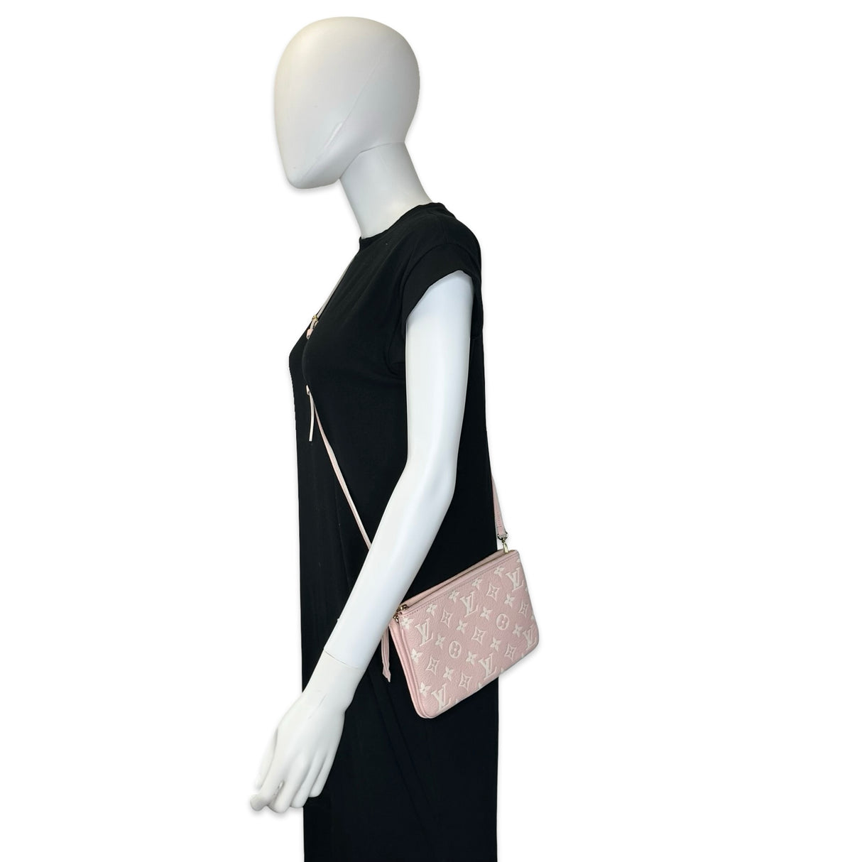 LOUIS VUITTON: Monogram Empreinte Double Zip Pochette