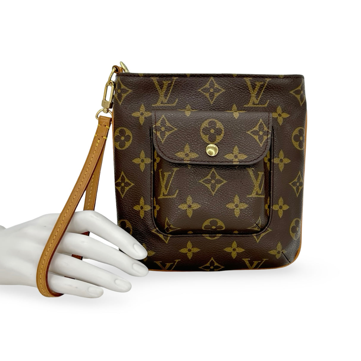 LOUIS VUITTON: Monogram Partition Wristlet