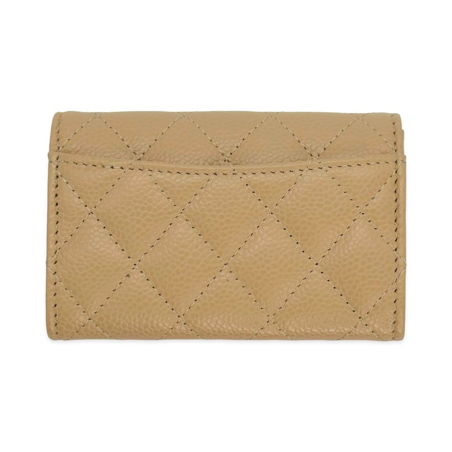 Quilted Caviar Classic Flap Card Holder