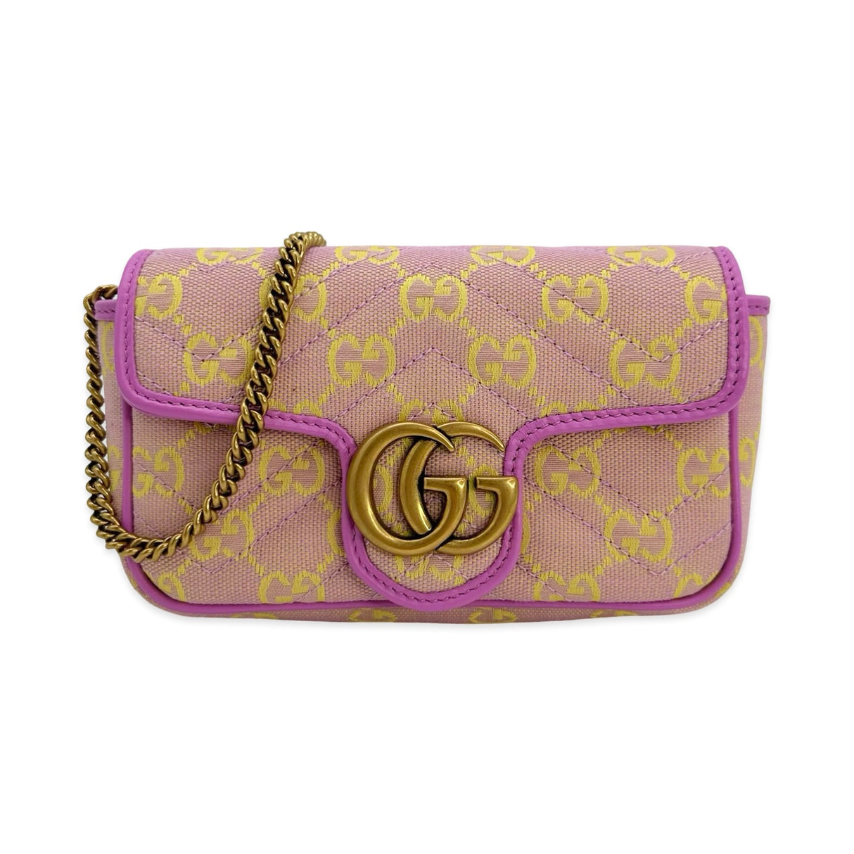 GG Canvas Super Mini Marmont Chain Bag
